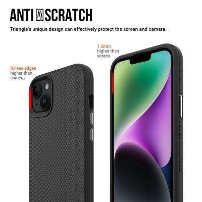 „TUKU“ Shockproof hard silicone case - black (iPhone 15)