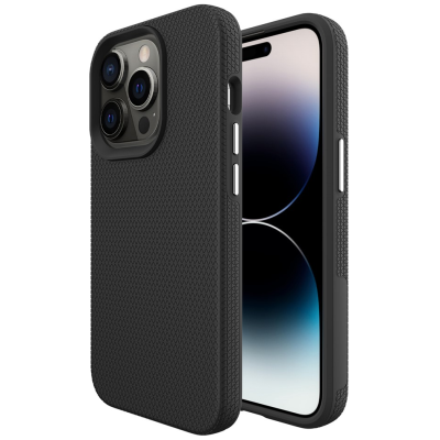 „TUKU“ Shockproof hard silicone case - black (iPhone 15 Pro Max)