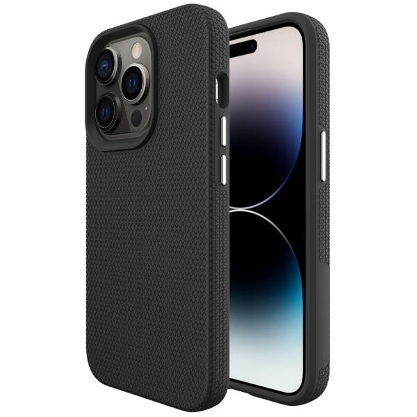 „TUKU“ Shockproof hard silicone case - black (iPhone 15 Pro Max)