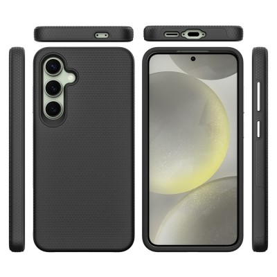 „TUKU“ Shockproof hard silicone case - black (Galaxy S24 FE)