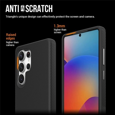 „TUTU“ Shockproof hard silicone case - black (Galaxy S25 Ultra)