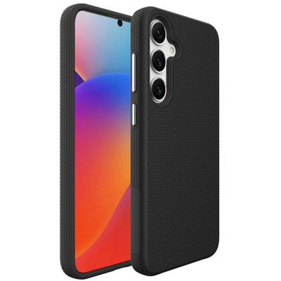 „TUKU“ Shockproof hard silicone case - black (Galaxy S25)
