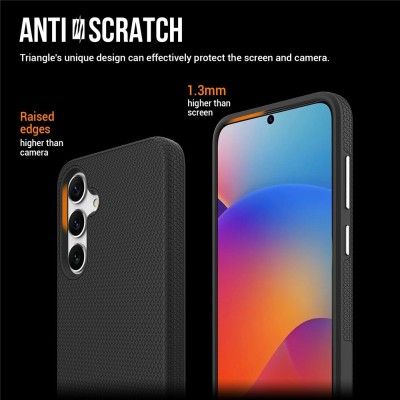 „TUKU“ Shockproof hard silicone case - black (Galaxy S25)