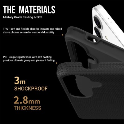 „TUKU“ Shockproof hard silicone case - black (Galaxy S25)