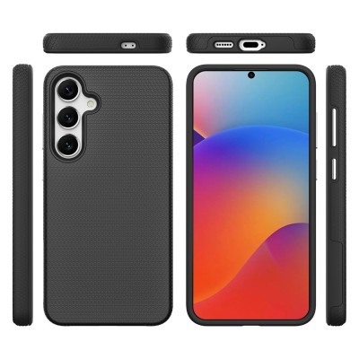 „TUKU“ Shockproof hard silicone case - black (Galaxy S25+)