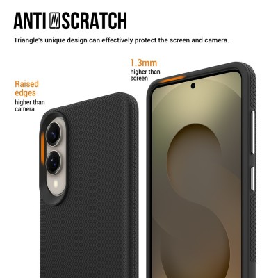„TUKU“ Shockproof hard silicone case - black (Galaxy S25 Edge)