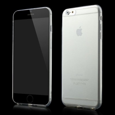 Apple iPhone 6 Plus (6s Plus) skaidrus (permatomas) kieto silikono TPU ploniausias pasaulyje dėklas / Priedai.lt
