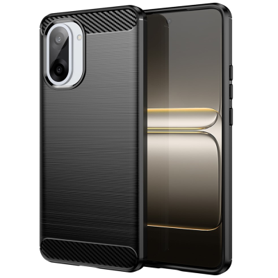 "AILES" Carbon hard silicone (TPU) case - black (OnePlus Nord CE5 / Ace 5 Racing)