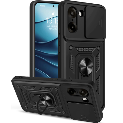 "AMORUS" Kickstand enhanced protection case - black (OnePlus Nord CE5 / Ace 5 Racing)
