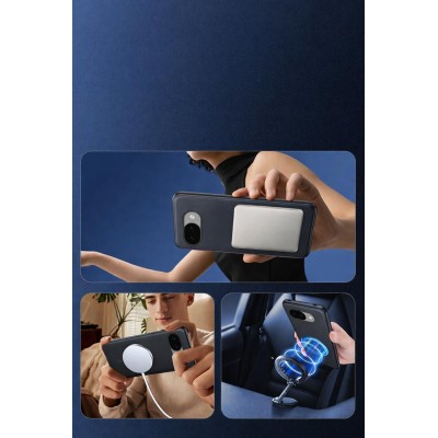 Leather MagSafe Hard Silicone (TPU) Case - black (Pixel 10a)