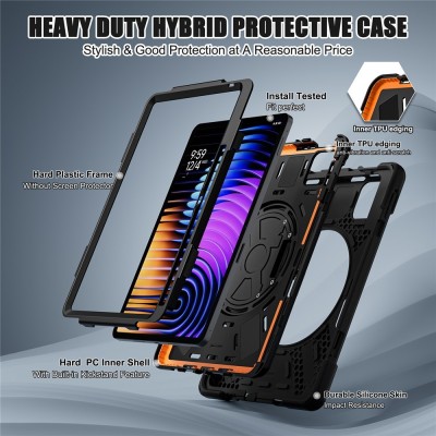 Enhanced protection (360°) case - black (Xiaomi Pad 7 / Pad 7 Pro / Pad 8 / Pad 8 Pro)
