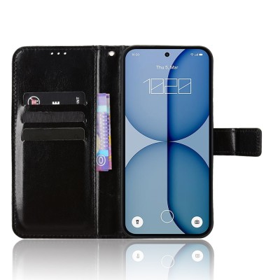 "Binfen" Flip Book Case - Black (Nothing Phone 4a)