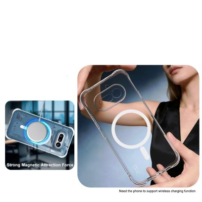 "IMAK" Candy MagSafe Hard Silicone (TPU) Case - transparent (Nothing Phone 4a)