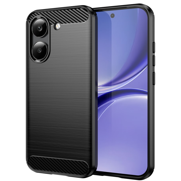 "AILES" Carbon hard silicone (TPU) case - black (Poco X8 Pro / Redmi Turbo 5)