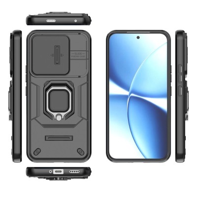 "Mozhi" Kickstand enhanced protection case - black (Poco X8 Pro Max / Redmi Turbo 5 Max)