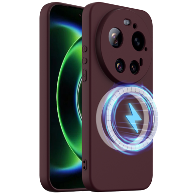 "Shell" MagSafe Hard Silicone (TPU) Case Cover - burgundy (Xiaomi 17 Ultra)