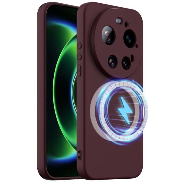 "Shell" MagSafe Hard Silicone (TPU) Case Cover - burgundy (Xiaomi 17 Ultra)