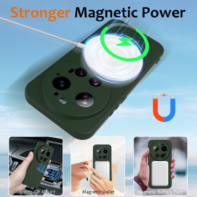 "Shell" MagSafe Hard Silicone (TPU) Case Cover - dark green (Xiaomi 17 Ultra)