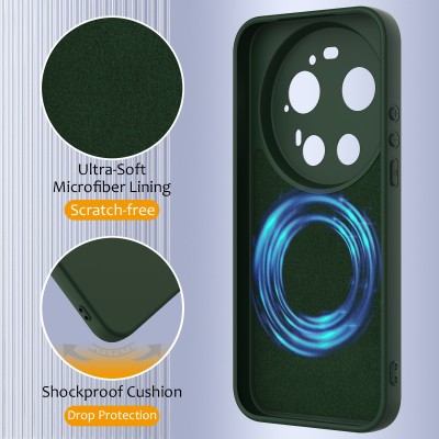 "Shell" MagSafe Hard Silicone (TPU) Case Cover - dark green (Xiaomi 17 Ultra)
