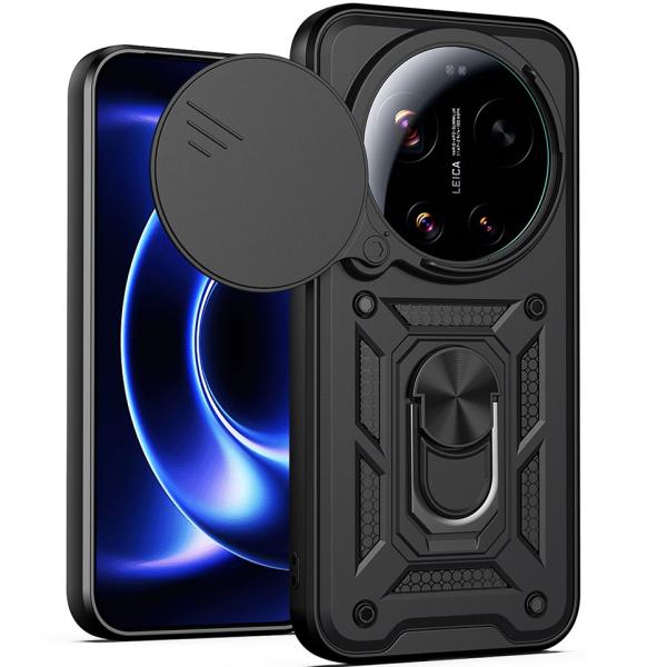 "AMORUS" Kickstand enhanced protection case - black (Xiaomi 17 Ultra)