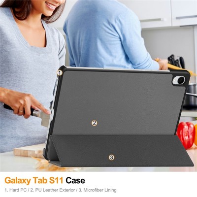 „Saige" Flip case - Grey (Galaxy Tab S11)