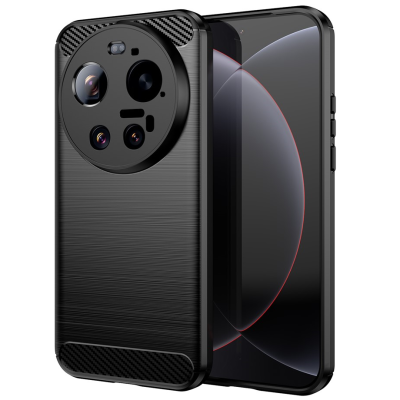 "AILES" Carbon hard silicone (TPU) case - black (Xiaomi 17 Ultra)