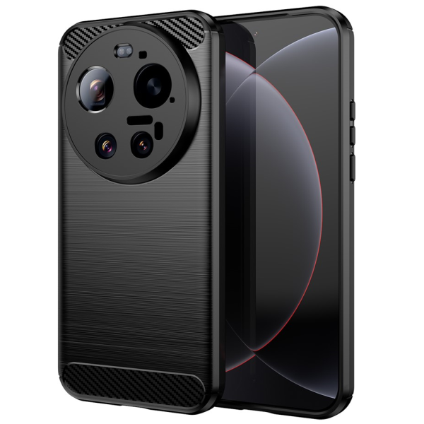 "AILES" Carbon hard silicone (TPU) case - black (Xiaomi 17 Ultra)