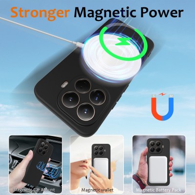 "Shell" MagSafe Hard Silicone (TPU) Case Cover - Black (Xiaomi 15T Pro)