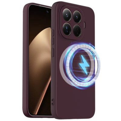 "Shell" MagSafe Hard Silicone (TPU) Case Cover - burgundy (Xiaomi 15T Pro)
