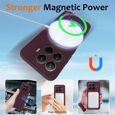"Shell" MagSafe Hard Silicone (TPU) Case Cover - burgundy (Xiaomi 15T Pro)