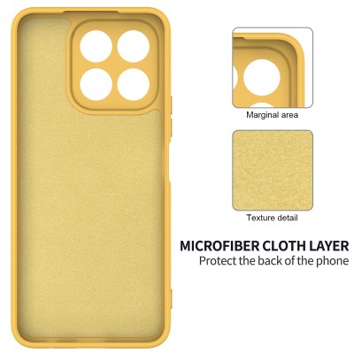 "Shell" hard silicone (TPU) case - yellow (Xiaomi 15T)