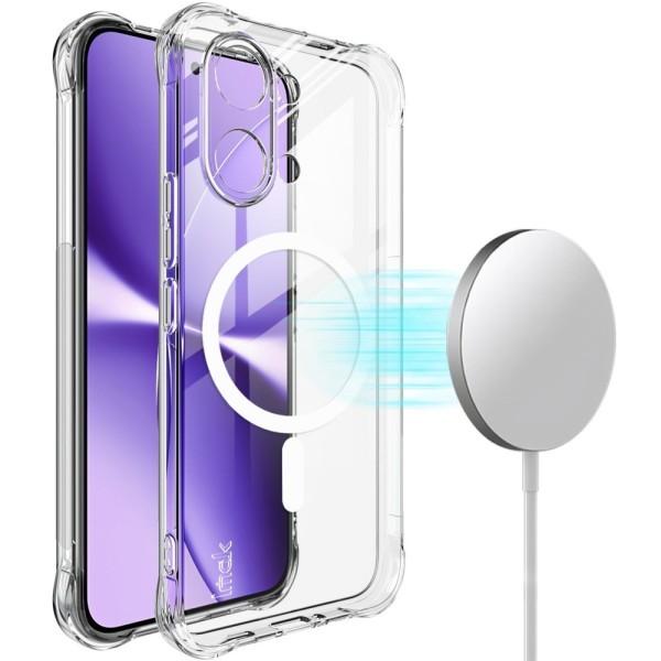 "IMAK" Candy MagSafe Hard Silicone (TPU) Case - transparent (Poco X8 Pro Max / Redmi Turbo 5 Max)