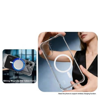 "IMAK" Candy MagSafe Hard Silicone (TPU) Case - transparent (Poco X8 Pro Max / Redmi Turbo 5 Max)
