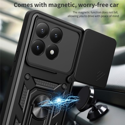 "Mozhi" Kickstand enhanced protection case - black (Xiaomi 15T)