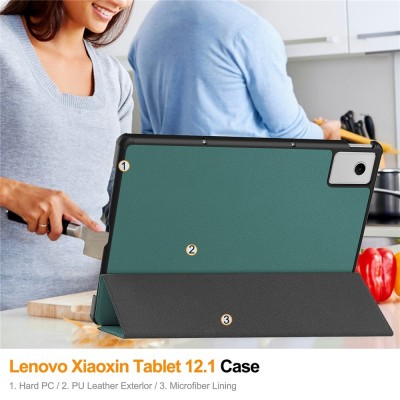 „Saige" Flip case - green (Idea Tab Plus)