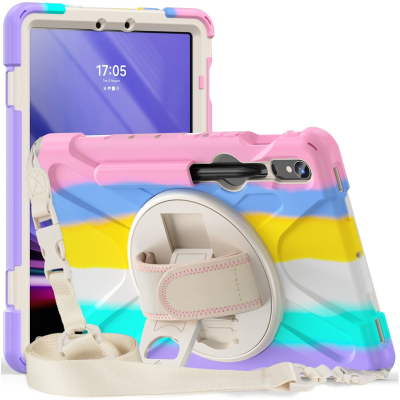Rugged Case - Colorful / Pink (Galaxy Tab S7 11" / S8 11" / S9 11" / S9 FE 5G / S10 FE / S10 Lite)