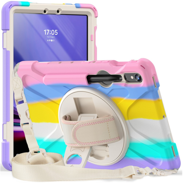Rugged Case - Colorful / Pink (Galaxy Tab S7 11" / S8 11" / S9 11" / S9 FE 5G / S10 FE / S10 Lite)
