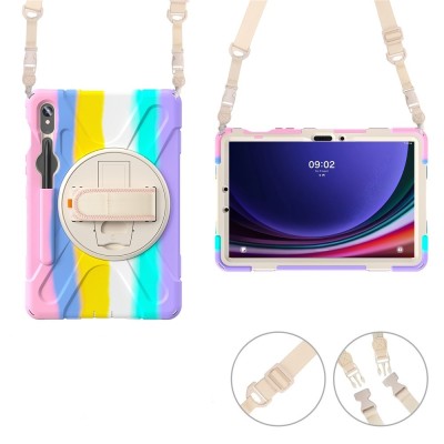 Rugged Case - Colorful / Pink (Galaxy Tab S7 11" / S8 11" / S9 11" / S9 FE 5G / S10 FE / S10 Lite)