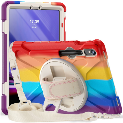 Rugged Case - Colorful / red (Galaxy Tab S7 11" / S8 11" / S9 11" / S9 FE 5G / S10 FE / S10 Lite)