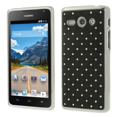 Huawei Ascend Y530 elegantiškas juodas dėklas su blizgučiais / Priedai.lt