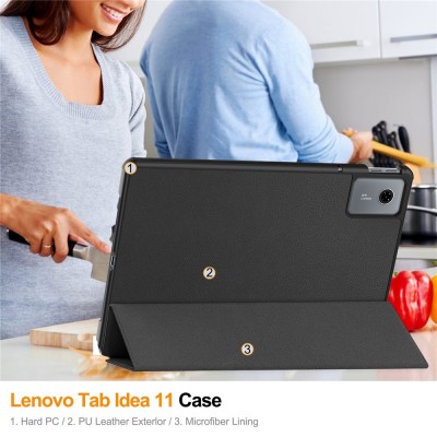 „Saige" Flip case - Black (Idea Tab 11 2025 / Tab K11 Gen 2  / Xiaoxin Pad 11 2025)