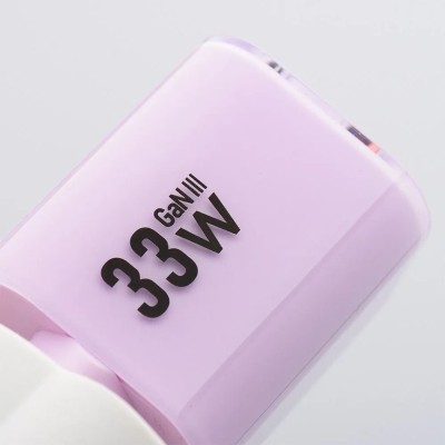 „Forcell“ F-Energy Crystal wall charger (33W) + USB-C cable - pink
