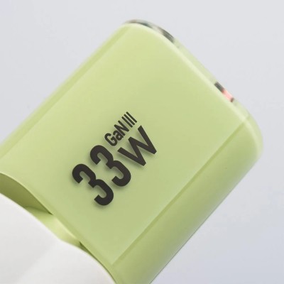 „Forcell“ F-Energy Crystal wall charger (33W) + USB-C cable - green