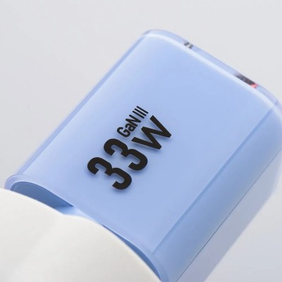 „Forcell“ F-Energy Crystal wall charger (33W) + USB-C cable - blue