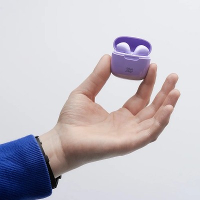 „Blue Star“ TWS Wireless Fi7 headphones - Purple