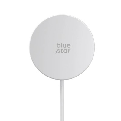 „Blue Star“ Magnetic Charging Stand Wireless Compact Charger - White (15W)