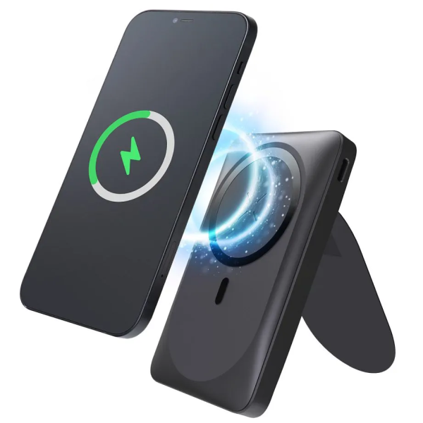 „Forcell“ Magnetic Air MagStand Power Bank - Black (10000 mAh, 20W)
