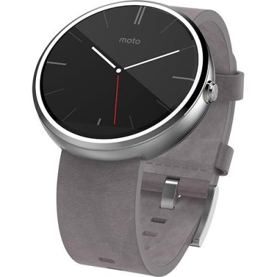„Motorola“ Moto 360 išmanusis laikrodis (smartwatch) - pilkas / Priedai.lt