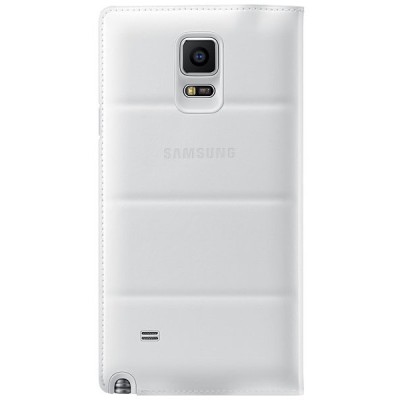 Samsung Galaxy Note 4 N910 originalus S View Cover atverčiamas baltas odinis dėklas / Priedai.lt