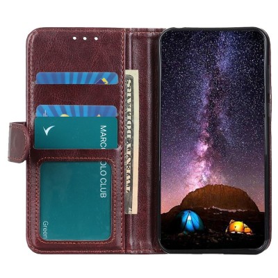 "Binfen" Flip Book Case - Brown (Poco F8 Ultra)
